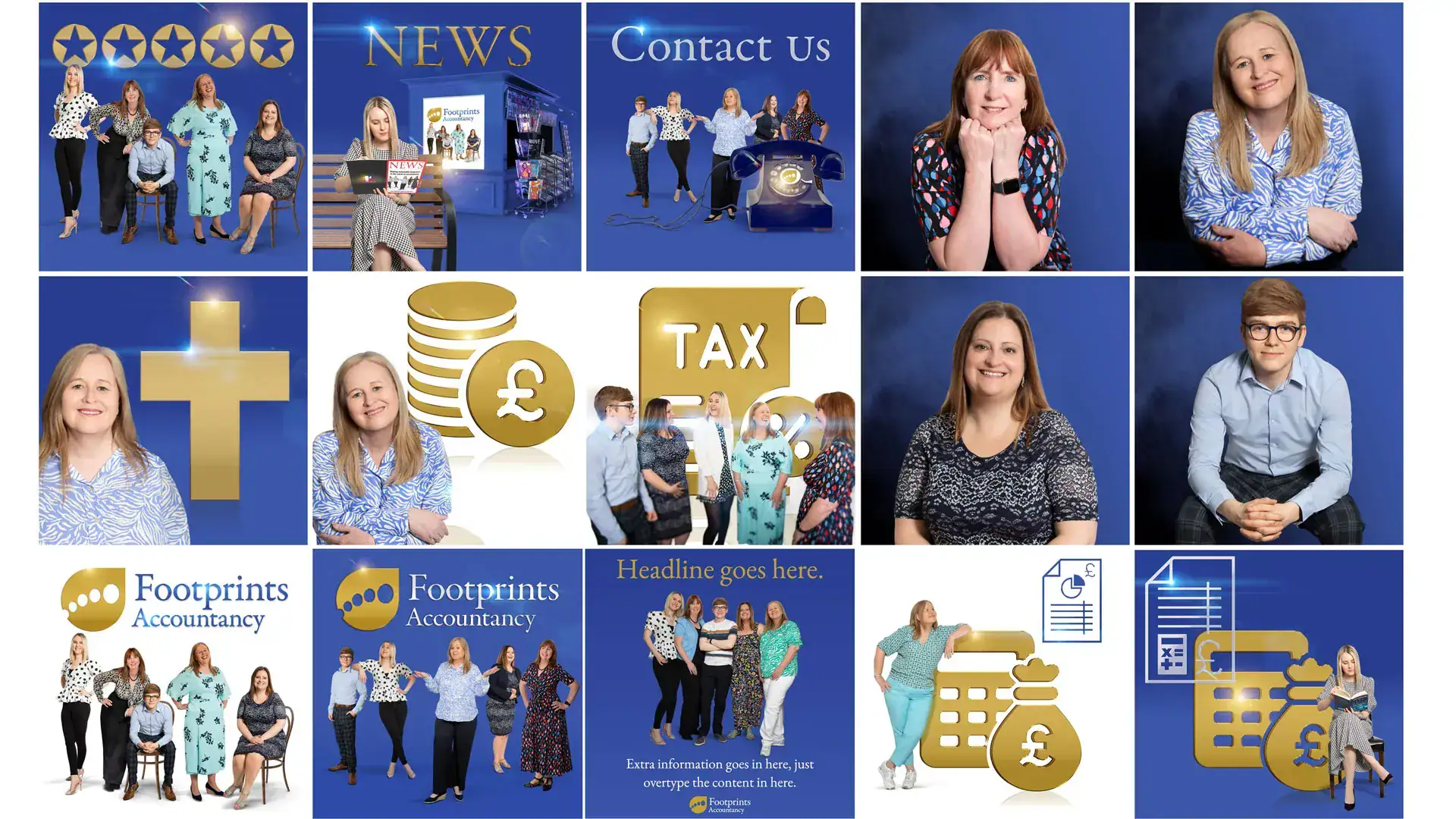 Footprints Accountancy website and social media assets