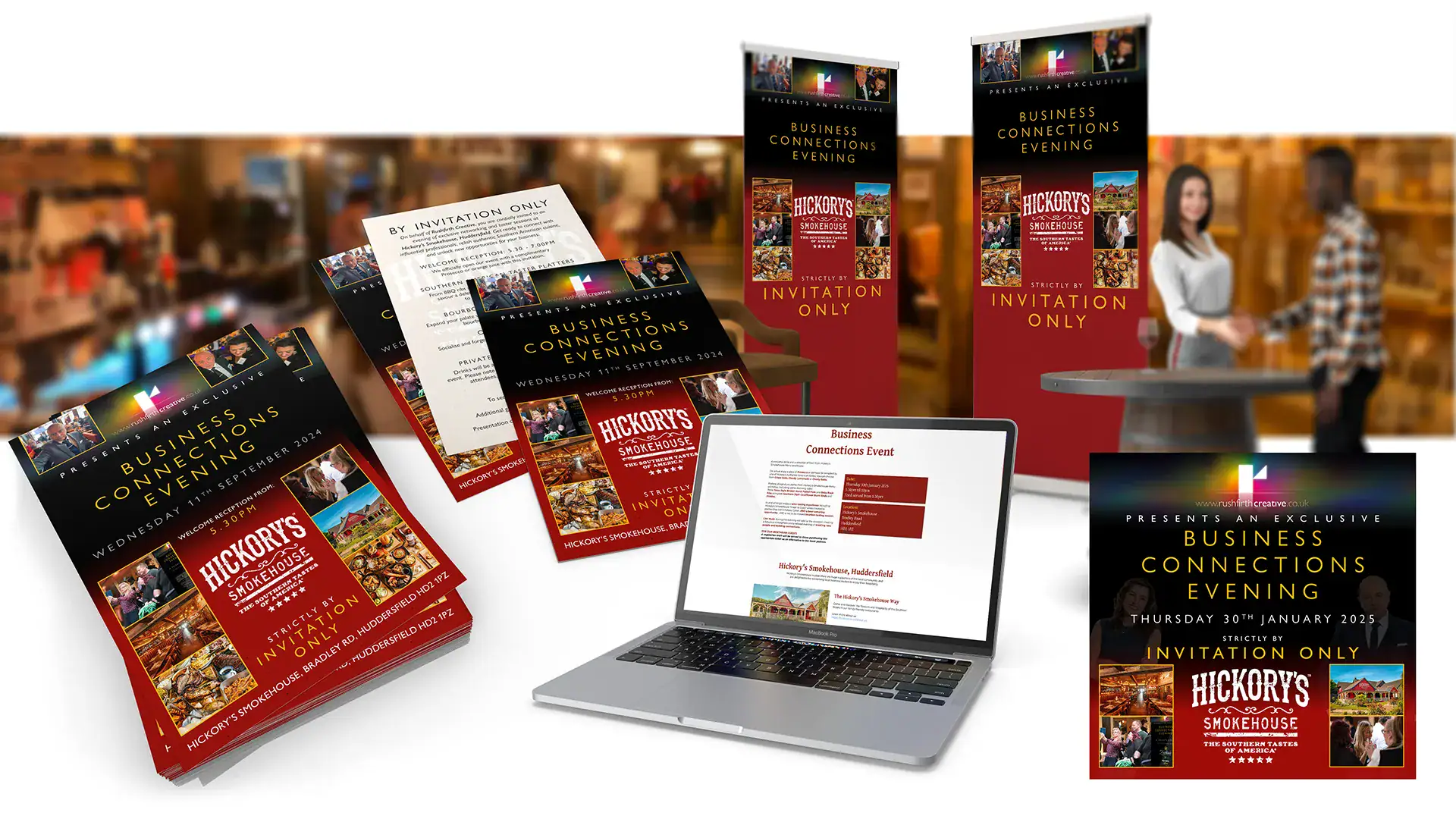 Hickory's networking event branding