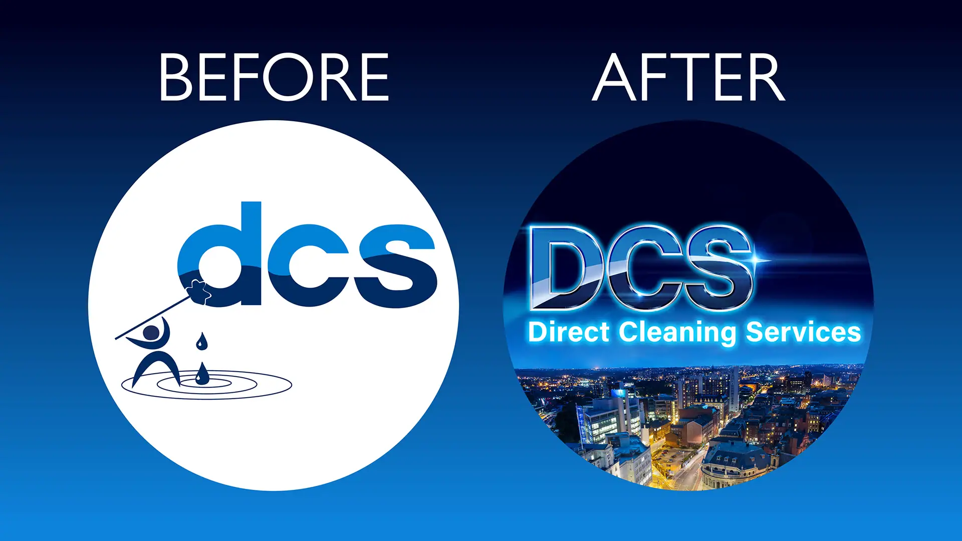 DCS Branding, before and after working with Rushfirth Creative